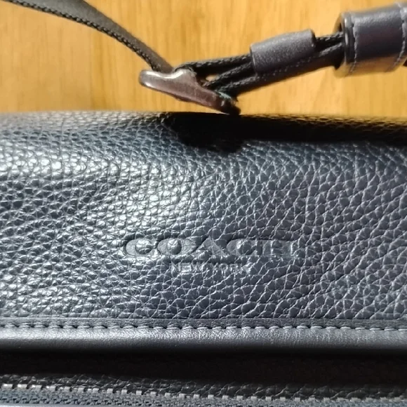 Coach Sullivan Flap Crossbody Bag Blue Leather - Picture 2 of 15